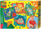 SES - Ik leer dino's mozaïeken - 4 grote dino kaarten met metallic mozaïek stickers - stimuleert motoriek - Dinosaurus