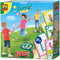SES - Jump! Animals Elastieken - stevig elastiek met glitter - spinnerbord met draaibare pijl - 27 speelkaarten met sprongen