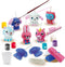 SES - Kaarsen gieten - zelf kaarsen maken - 3 kleuren - inclusief gietmal, lontjes, verf, penseel en glitterlijm - kaarsen maken kinderen - kaarsen maken set