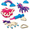 SES - Klei - Unicorns neon glitter - Unicorn Speelgoed - goed uitwasbaar - glutenvrij - helderen kleuren - hersluitbare potjes - incl. klei spuit en houten klei vormpjes