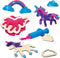 SES - Klei - Unicorns neon glitter - Unicorn Speelgoed - goed uitwasbaar - glutenvrij - helderen kleuren - hersluitbare potjes - incl. klei spuit en houten klei vormpjes