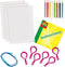 SES - Krimpfolie - Sleutelhangers maken - inclusief kleurpotloden, hangers en lint - knutselpakket - Creatief - Knutselen