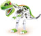 SES - Metaal constructieset Dino - met 3 kleuren foam onderdelen - inclusief boutjes, moertjes, moersleutel en schroevendraaier - knutselen jongens - Dinosaurus Speelgoed