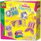 SES - Mini weeframen - van echt hout - inclusief 6 kleuren borduurgaren, borduurnaald en glitter stickers - knutselen meisjes