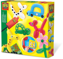 SES - Modelleer Ballonnen - 10 Lange Ballonnen - vouwballonnen - met Pomp en Stickers - Figuurballonnen