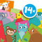 SES - My First - Dierenstaarten plakken - ontdek 14 dieren en hun staarten - complete set met vingerlijm