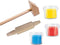 SES - My First - Klei met tools - 3 kleuren - met hamertje en deegroller - hypoallergeen - makkelijk uitwasbaar