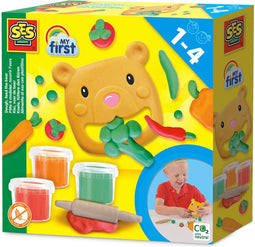 SES - My First - Klei, voer de beer - glutenvrije klei - goed uitwasbaar - zachte klei in heldere kleuren