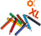 SES - My First - Kleurpotloden XL - korte en dikke potloden - 8 verschillende kleuren - ergonomische grip - vanaf 1 jaar - Speelgoed 1 jaar - Knutselen 1 jaar