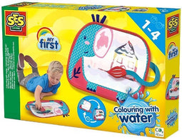 SES - My First - Verven - Kleuren met water - Kleurmat olifant - zonder geknoei - steeds opnieuw te gebruiken