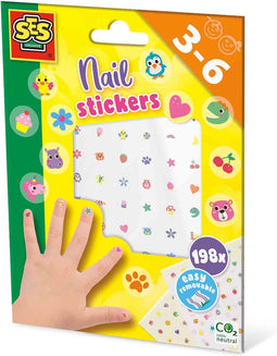 SES - Nagelstickers - 198 nageltransfers - makkelijk aan te brengen met water - makkelijk te verwijderen - geschikt voor jonge kinderen