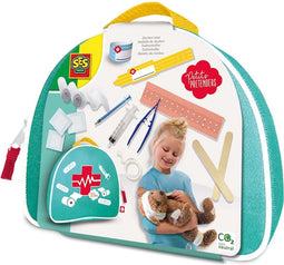 SES - Petits Pretenders - Dokterskoffer - met onder andere spuitjes, gaas, verband tape, pincet en spatels