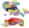 SES - Petits Pretenders - Kassa speelset - houten Montessori kassa - inclusief speelgeld, boodschappentas en 3 supermarktproducten
