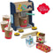 SES - Petits Pretenders - Koffie speelset - houten Montessori koffie apparaat - inclusief bekers, roerstaafjes en 3 supermarkt producten