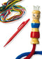 SES - Punniken - set met punnikpopje, pen en draden in verschillende kleuren