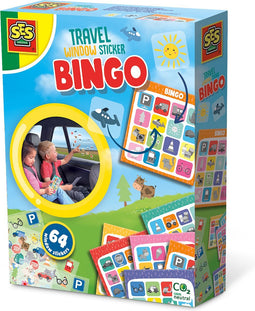 SES - Reisspel - Raamsticker bingo - herbruikbaar - verschillende bingo kaarten - fijne afleiding tijdens een reis - reisspelletje voor kinderen