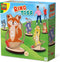 SES - Ringwerpen - 5 houten ringwerp dierenfiguren met 4 stevige touwringen - buiten spelen