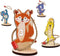 SES - Ringwerpen - 5 houten ringwerp dierenfiguren met 4 stevige touwringen - buiten spelen