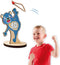 SES - Ringwerpen - 5 houten ringwerp dierenfiguren met 4 stevige touwringen - buiten spelen