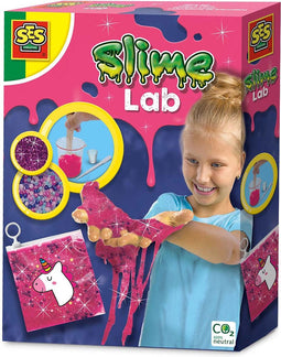SES - Slime lab - Unicorn - zelf glitter slijm maken - met kralen, sticker en zip-lock zakje - Unicorn Speelgoed