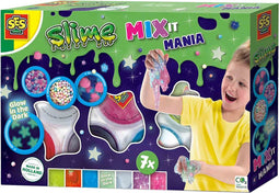 SES - Slime - Mix it mania - Slijm Maken - wetenschap - kant en klaar slijm - goed uitwasbaar - 7 kleuren slijm met sterren en balletjes - Gluten Vrij - Veilig voor kinderen