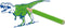 SES - Stempelset dino - 11 Dinosaurus stempels van foam - met stempelkussen, kleurpotloden en tekenpapier - knutselen jongens - Dinosaurus Speelgoed
