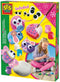 SES - Stenen Schilderen - 5 stenen - Stenen versieren met wiebelogen, 6 kleuren verf, penseel en gekleurde prints - knutselen meisjes - Knutselpakket