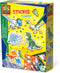 SES - Sticker maker - dino's - shaker stickers en gewone dino stickers - zelf kleuren - inclusief stiften, pailletten en glitterlijm - knutselen jongens - Dinosaurus Speelgoed