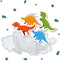 SES - Sticker maker - dino's - shaker stickers en gewone dino stickers - zelf kleuren - inclusief stiften, pailletten en glitterlijm - knutselen jongens - Dinosaurus Speelgoed