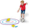 SES - Stoepkrijt spellen 5 in 1 - creatief buiten spelen - set van 6 kleuren stoepkrijt met 2 pittenzakjes - instructies voor 5 verschillende spellen