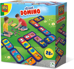 SES - Street domino - 28 stenen - met stickers - in handige bewaartas