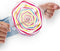 SES - Swirl spinner - Metallic - 2 spinners met neon draad
