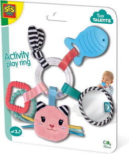SES - Tiny Talents - Activiteiten speelring - Katy kat - Montessori - stimuleert alle zintuigen - eenvoudig vast te pakken - baby speelgoed