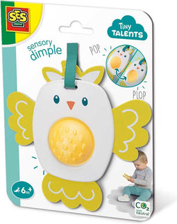 SES - Tiny Talents - Grijpspeelgoed dimple - Vogel - baby - fidget - verschillende materialen en texturen - Baby Speelgoed vanaf 6 maanden