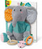 SES - Tiny Talents - Olfi Knuffel Olifant - Sensorisch Speelgoed - met spiegel, knispervoet, bijtring en piepmuis - baby speelgoed