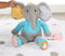 SES - Tiny Talents - Olfi Knuffel Olifant - Sensorisch Speelgoed - met spiegel, knispervoet, bijtring en piepmuis - baby speelgoed