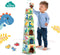 SES - Tiny Talents - Stapelblokken toren met dinosaurus figuren - Montessori - 7 stapelblokken met 3 speel dino's - mooi geïllustreerd - Speelgoed 1 jaar