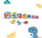 SES - Tiny Talents - Stapelblokken toren met dinosaurus figuren - Montessori - 7 stapelblokken met 3 speel dino's - mooi geïllustreerd - Speelgoed 1 jaar