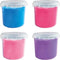 SES - Vingerverf Trendy 4 kleuren - Pastel Roze, Fel Roze, Lichtblauw en Paars - 4x110ml - mengbaar - makkelijk uitwasbaar - hypoallergeen