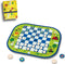 SES - Wrap&Go reisspellen - Dammen - Memo - Ik ga op reis en ik neem mee - 3 in 1 - travel size - speelbord is de bewaartas - houten onderdelen
