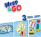 SES - Wrap&Go reisspellen - Ludo - Kwartet - Speed blocks - 3 in 1 - travel size - speelbord is de bewaartas - houten onderdelen
