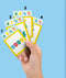 SES - Wrap&Go reisspellen - Ludo - Kwartet - Speed blocks - 3 in 1 - travel size - speelbord is de bewaartas - houten onderdelen