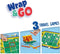 SES - Wrap&Go reisspellen - Vier op een lijn - Kamertje verhuur - Pak kroko - 3 in 1 - travel size - speelbord is de bewaartas