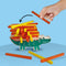 SES - Wrap&Go reisspellen - Vier op een lijn - Kamertje verhuur - Pak kroko - 3 in 1 - travel size - speelbord is de bewaartas