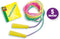 SES - XL Springtouw - 5 meter lang - neon regenboog kleuren - met speeltips