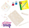 SES - Zeepjes Gieten - Mica glitter zeep - zelf zeep maken - verschillende vormpjes - met natuurlijke glitters - knutselen meisjes - knutselpakket