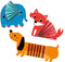 SES - Zig zag origami dieren - inclusief schaar - 9 grote dieren - met bedrukt vouwpapier