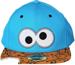 Sesamstraat - Cookie Monster Bite Snapback Cap - Blauw/Bruin