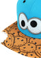 Sesamstraat - Cookie Monster Bite Snapback Cap - Blauw/Bruin