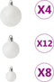 vidaXL - 100-delige - Kerstballenset - wit